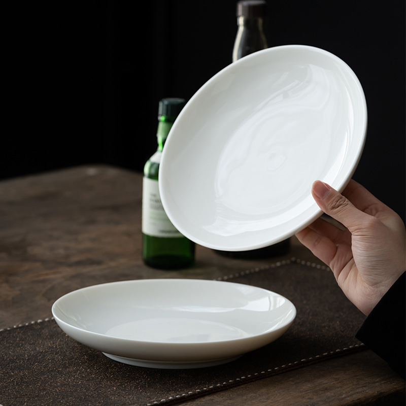 Food Snacks At Home - Classic 8in Dehua White Porcelain Deep