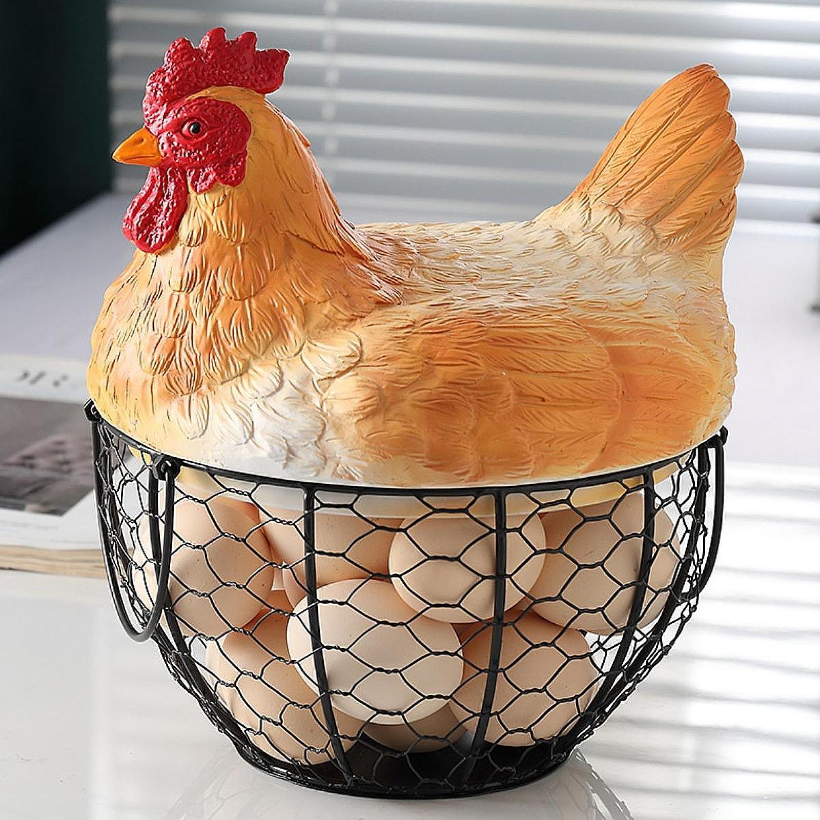 Food Snacks Basket - Egg Basket with Lid Kitchen Supplies