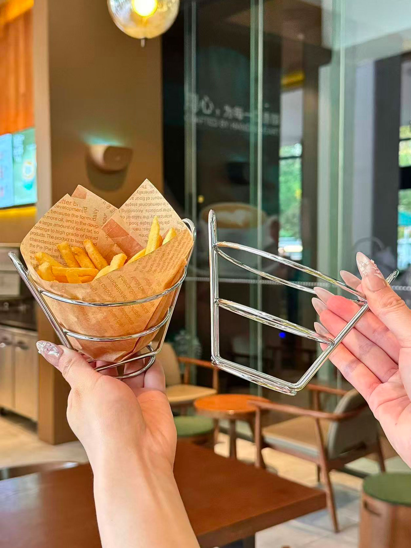 Food Snacks Basket - Iron Art American-Style Snack Basket Bar