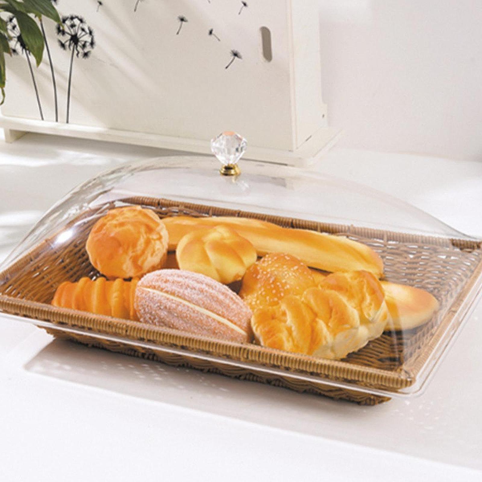 Food Snacks Basket - Imitation Rattan Woven Bread Basket with