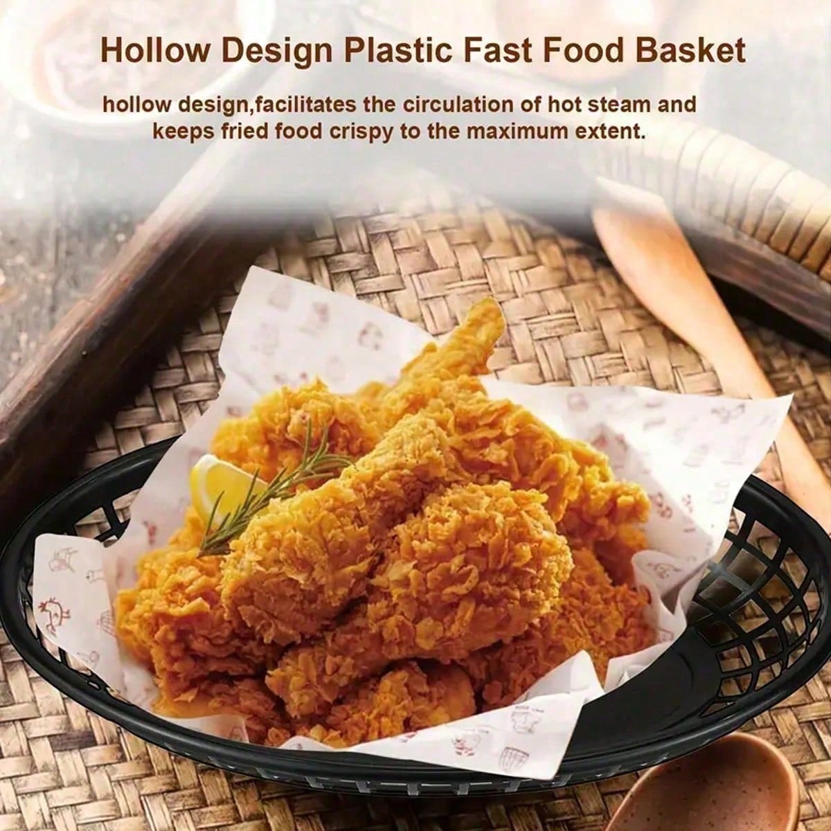 10 Oval Plastic Baskets, Porta - Food Snacks Basket review and price