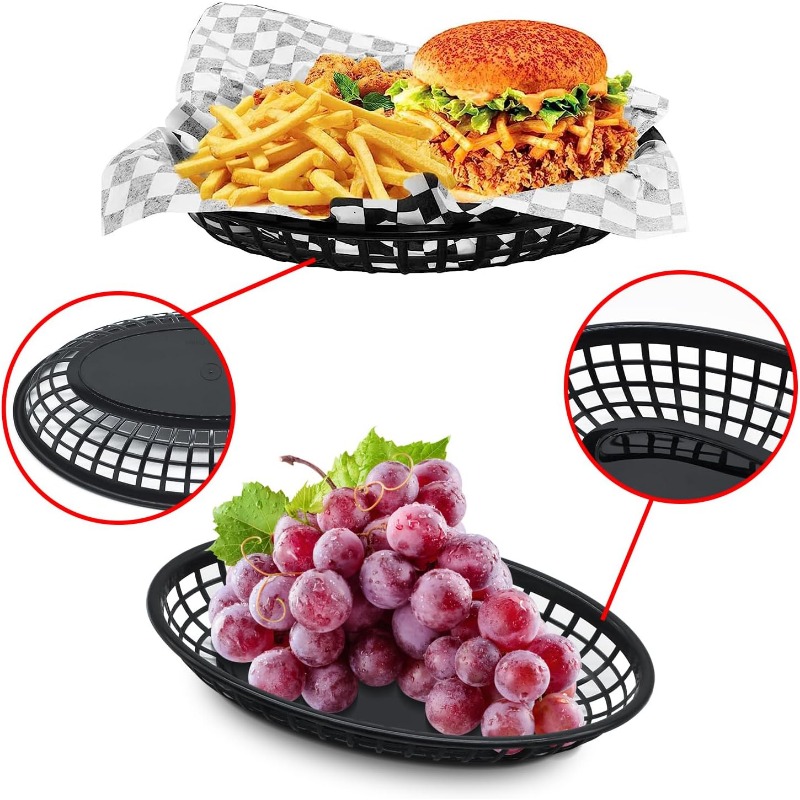 Plastic Fast Food Basket Oval  - Food Snacks Basket review and price