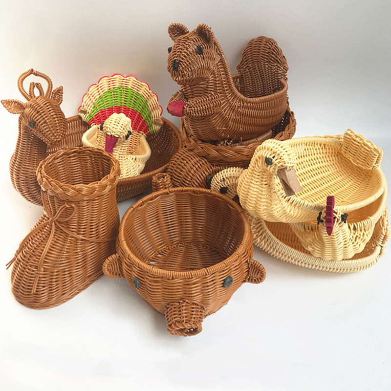 Rattan Woven Fruit Basket Cute - Food Snacks Basket review and price