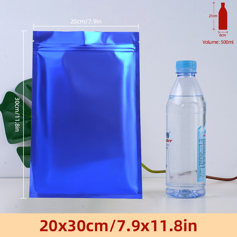 100pcs Matte Blue Foil Zipper  - Food Snacks In Usa review and price