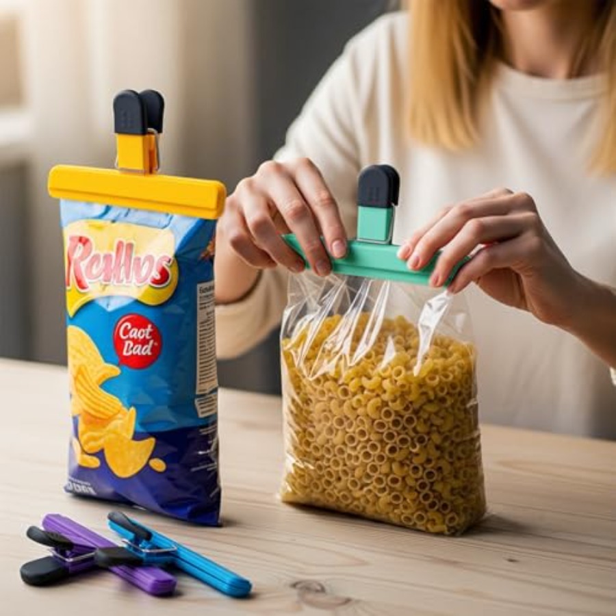 6 Pack Chip Clips, Large Plast - Food Snacks At Home review and price