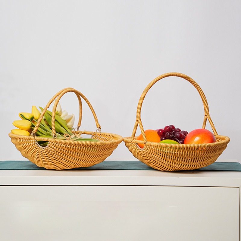 Plastic Imitation Rattan Woven - Food Snacks Basket review and price